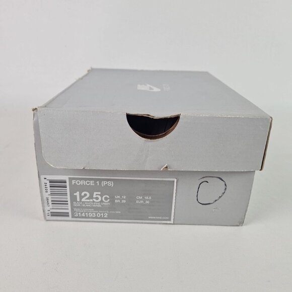 Nike AIR FORCE 1 PS Little Kids White Black Shoes Sneakers SZ 12.5 - Picture 8 of 8